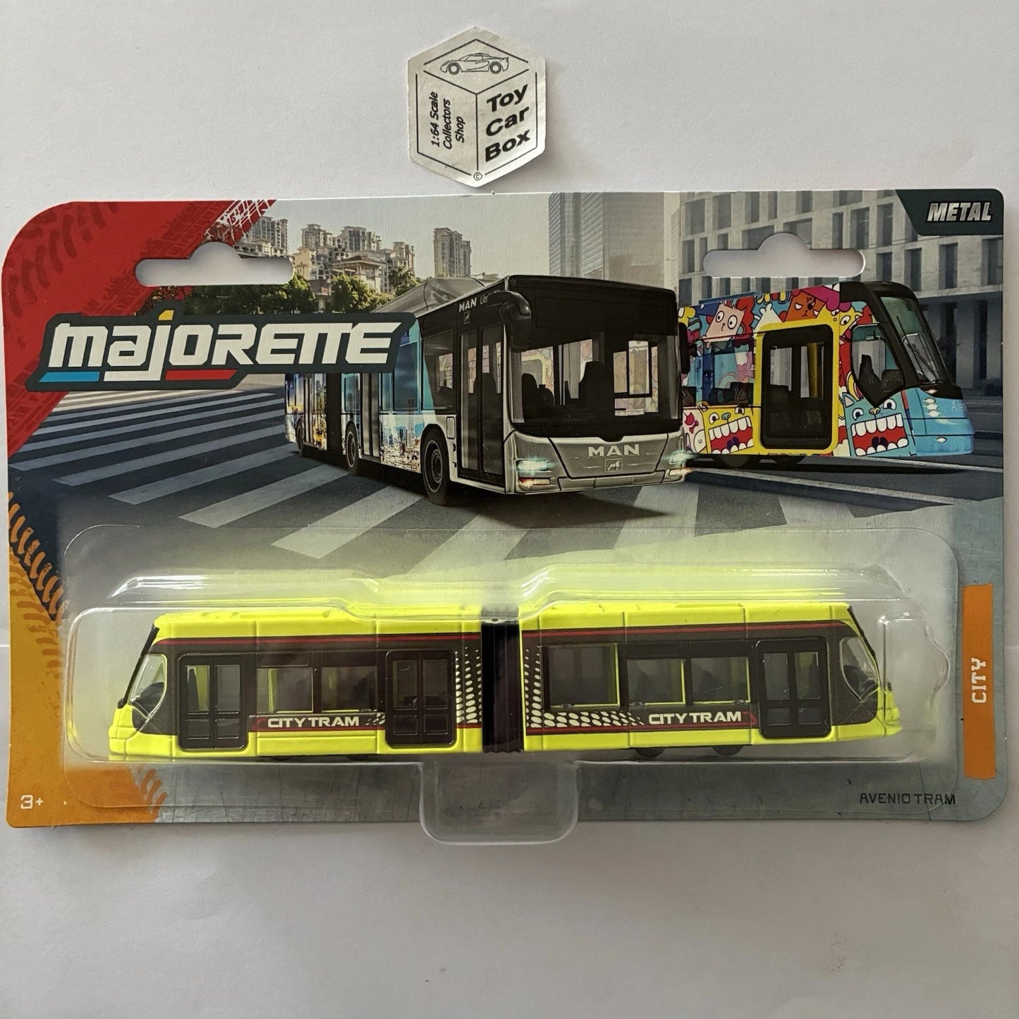 MAJORETTE - Avenio Tram (Highlighter Yellow - City Tram Design) K53