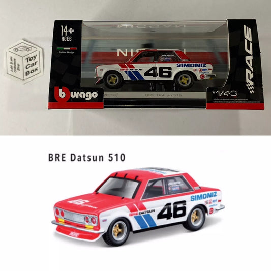 BBURAGO Race 1/43 - BRE Datsun 510 (Acrylic Display Case) M86