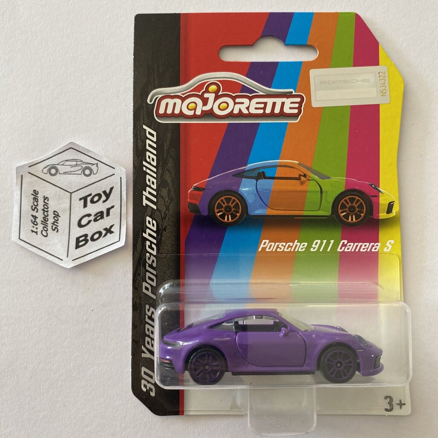 MAJORETTE Porsche 911 Carrera S (1/64* Porsche Thailand 30 Years - Purple) E27