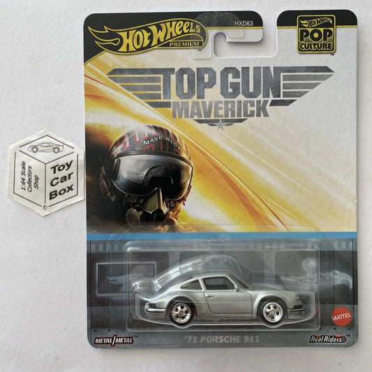 2025 HOT WHEELS Pop Culture - ‘71 Porsche 911 (Silver - Top Gun Maverick) G20