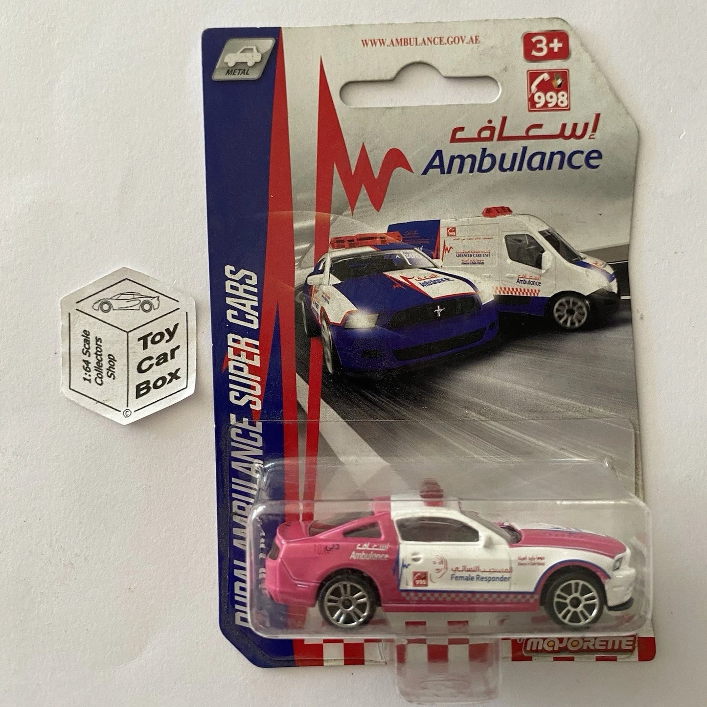 MAJORETTE Ford Mustang GT (Dubai Female Responder - 1:64* - Opening Doors) F10