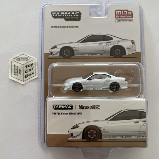 TARMAC - Vertex Nissan Silvia S15 (White - 1:64 Mijo Limited Edition) R75g