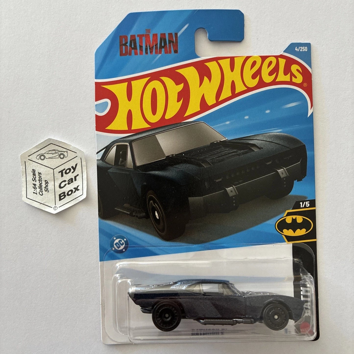 2026 HOT WHEELS #4 - Batmobile (Dark Metallic Blue #1 Batman - Long Card) B64