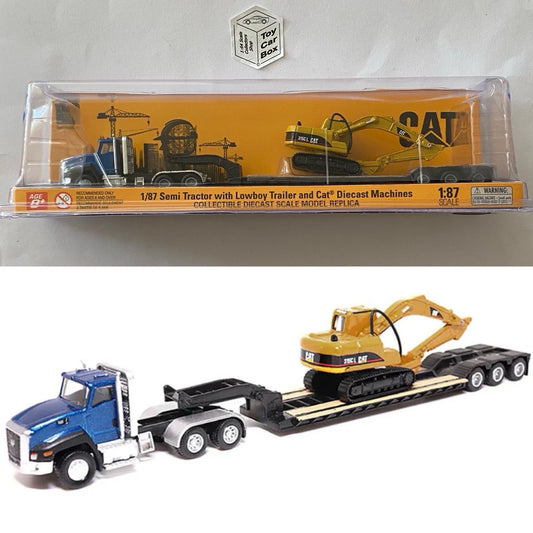 DM - CAT CT660 Day Cab Tractor & Trailer & CAT 315C L Excavator (1:87 Scale) S75