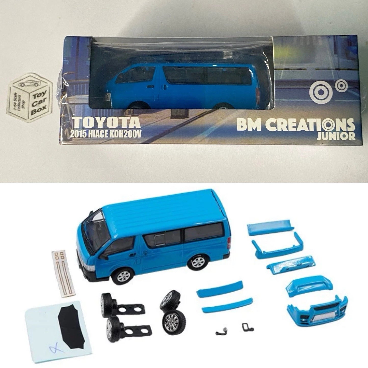 BM CREATIONS - Toyota Hiace - 2015 KDH200V (1:64 Scale - Blue - RHD) Og