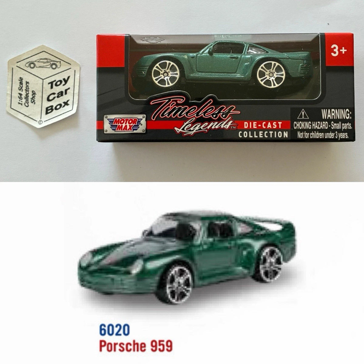 MOTORMAX - Porsche 959 (Green - 3” Series / 1:64* - Boxed) C03