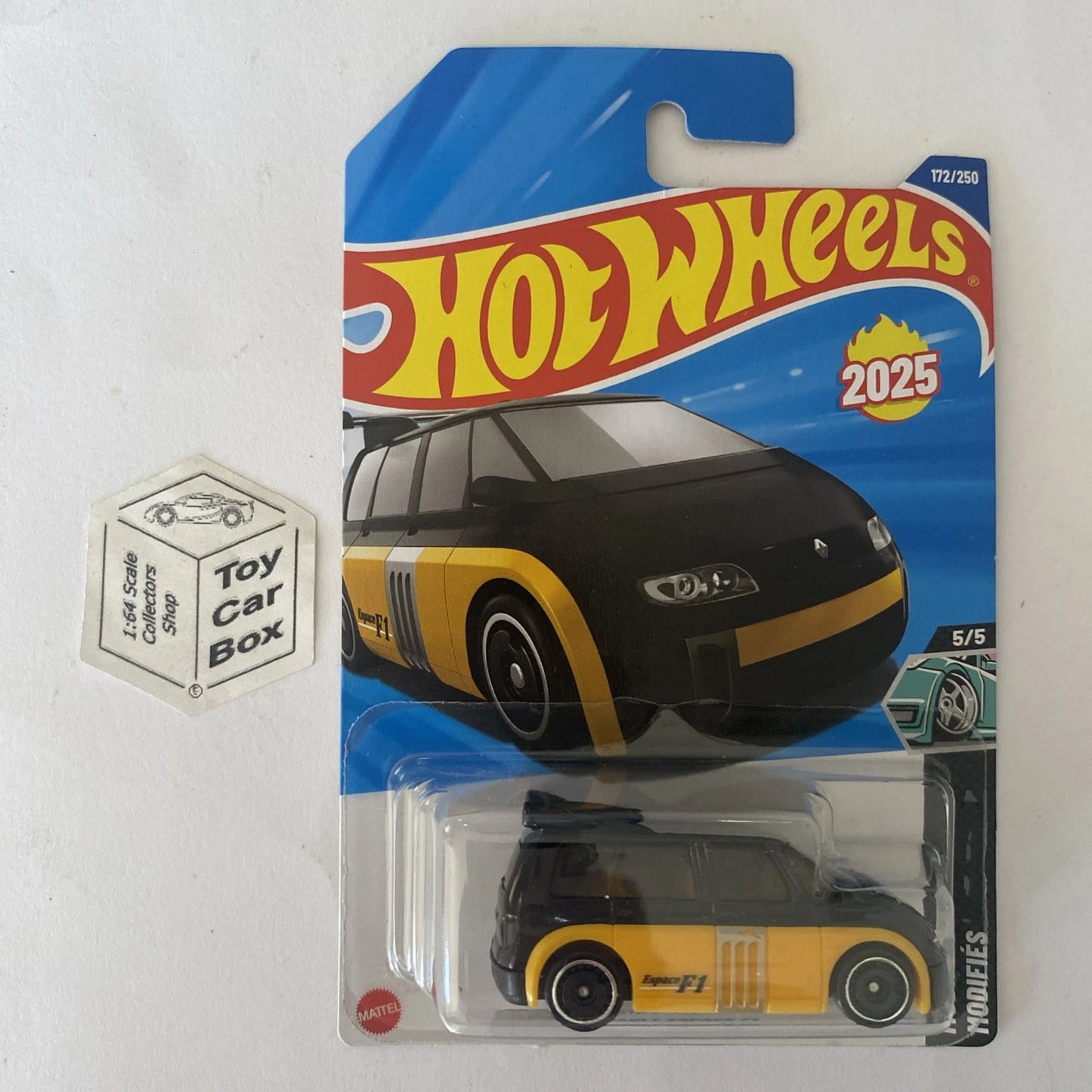 2025 HOT WHEELS #172 - Renault Espace F1 (Black #5 Modified - Long Card) A80