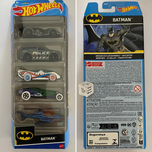 2024 HOT WHEELS Batman 5 Pack (Inc. Batmobile & Batcopter & More) F84