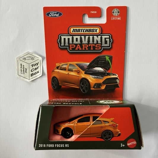 2026 MATCHBOX Moving Parts - 2018 Ford Focus RS (Orange #34 Opening Hood) F00