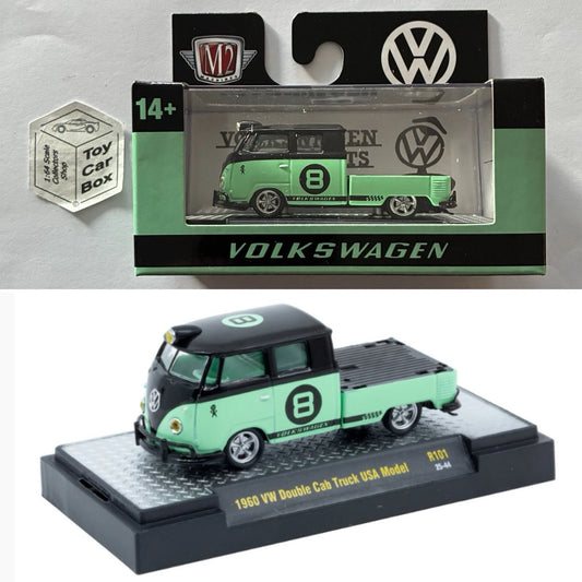 M2 MACHINES - 1960 VW Double Cab Truck USA (Auto Thentics R101 - 1:64) L92g