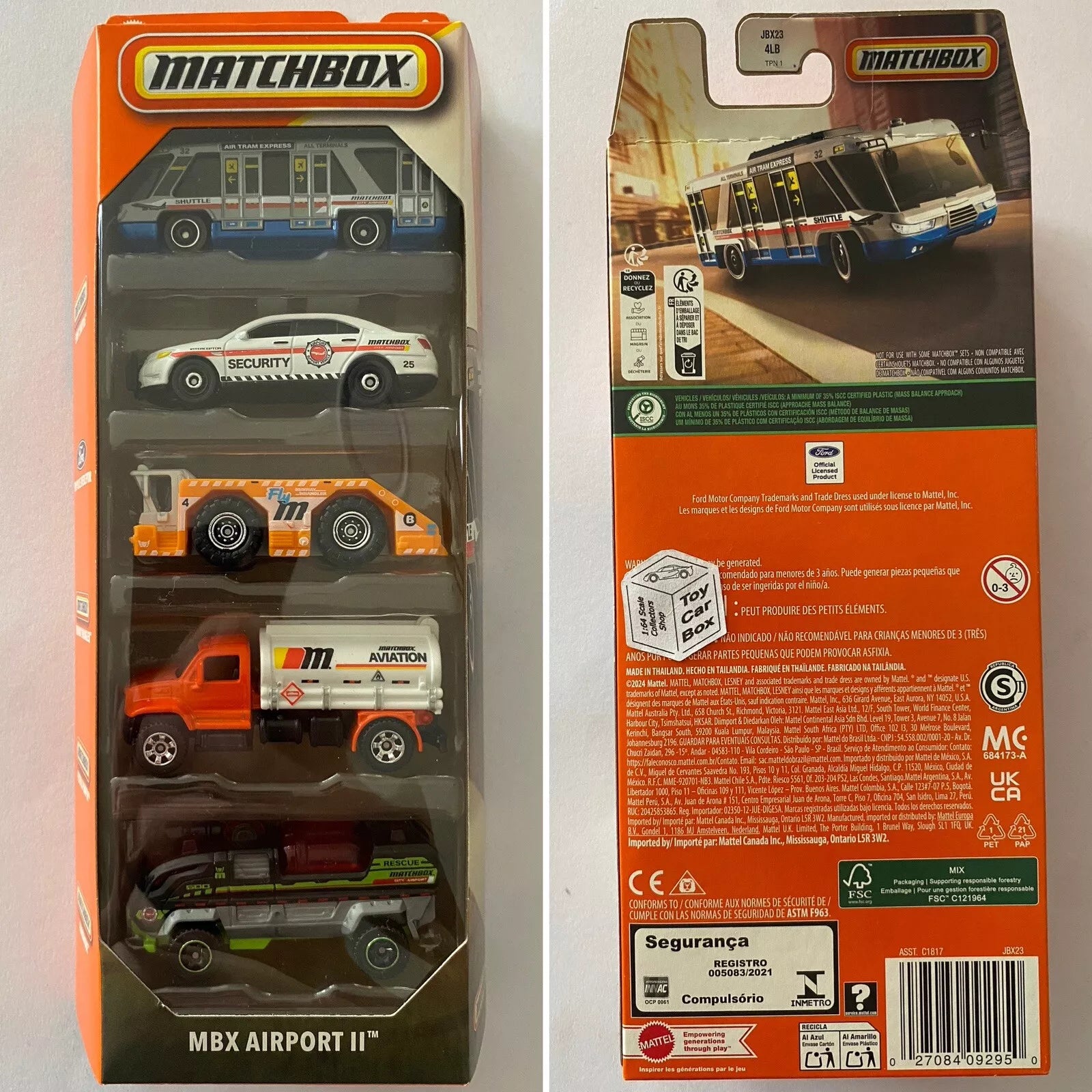 Matchbox 2 Map 2025 MATCHBOX Airport II 5 Pack (Inc. Ford Interceptor, Shuttle Bus ...