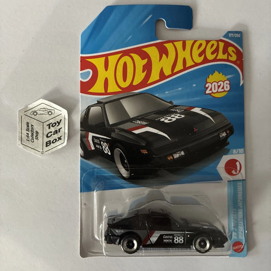 2026 HOT WHEELS #177 - ‘88 Mitsubishi Starion (Black #8 HW J-Imports) A80