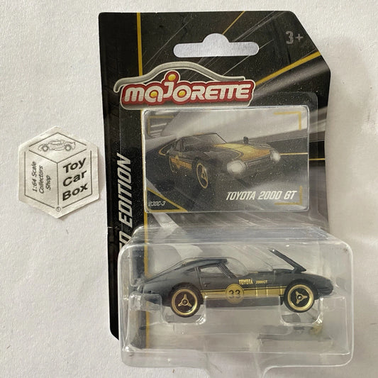 MAJORETTE - Toyota 2000 GT (Limited Edition 9 - Black & Gold) Card Damaged - C46