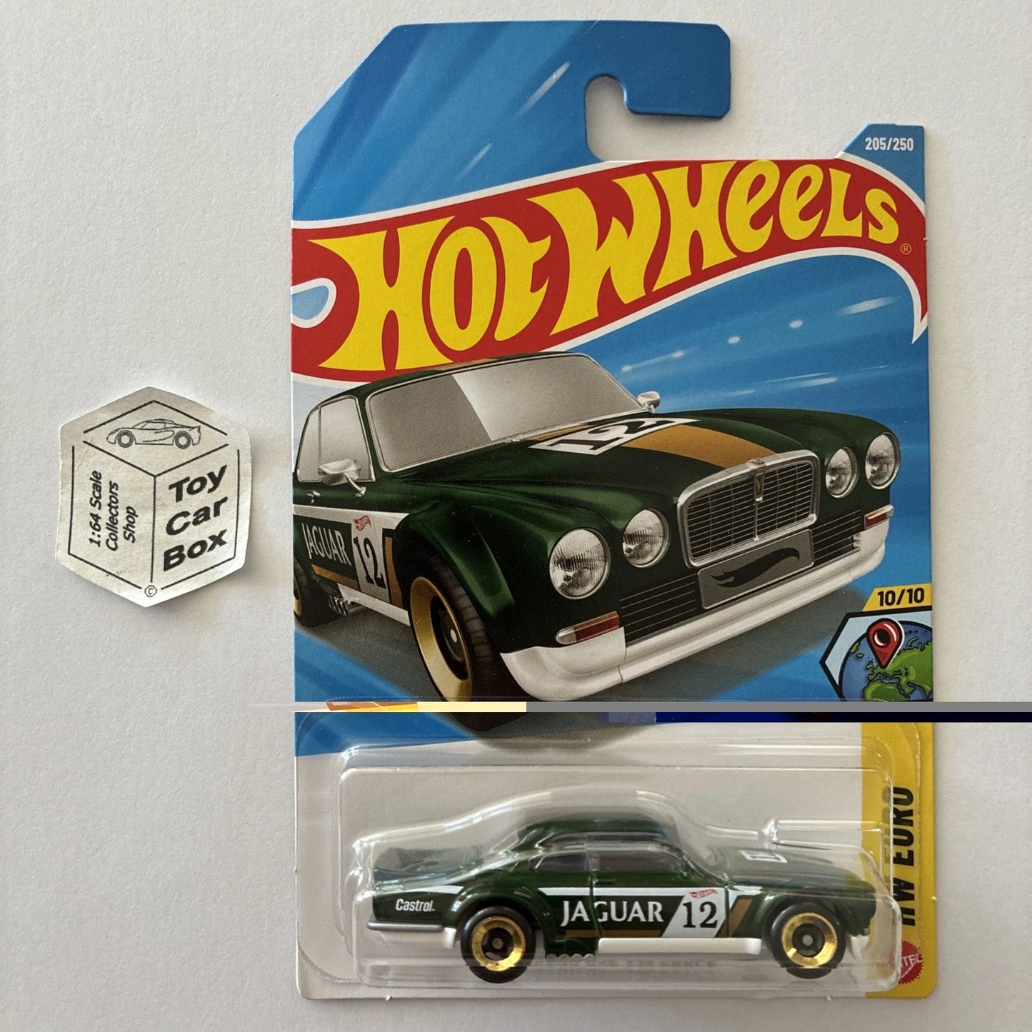 2026 HOT WHEELS #205 - Jaguar XJC V12 Coupe (Green #10 HW Euro - Long Card) B00