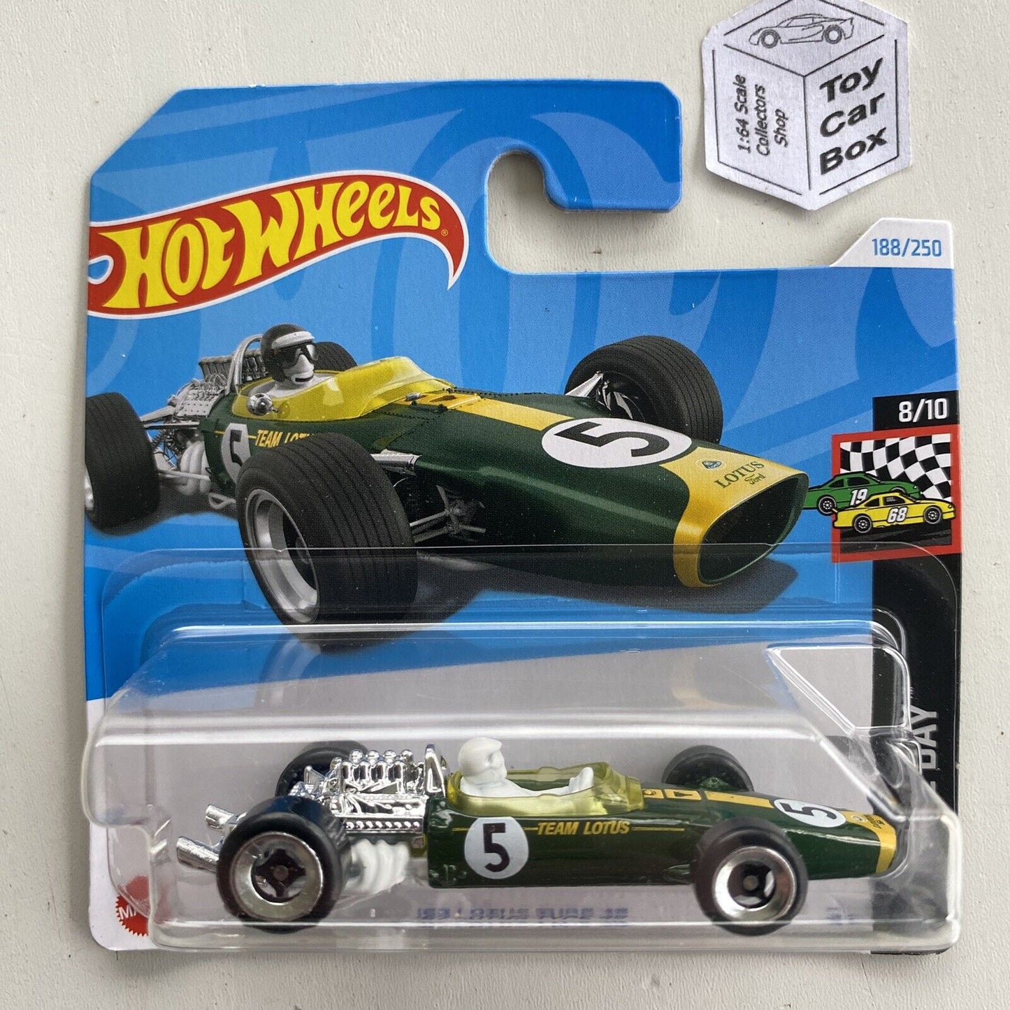 2024 HOT WHEELS #184 - ‘67 Lotus Type 49 (Green #8 HW Race Day - Short Card) C00