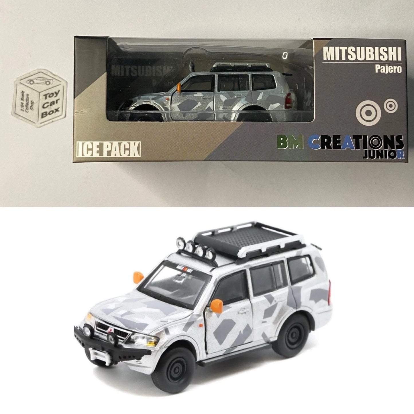 BM CREATIONS - Mitsubishi Pajero 3rd Gen (1:64 Scale - Ice Pack - RHD) Og