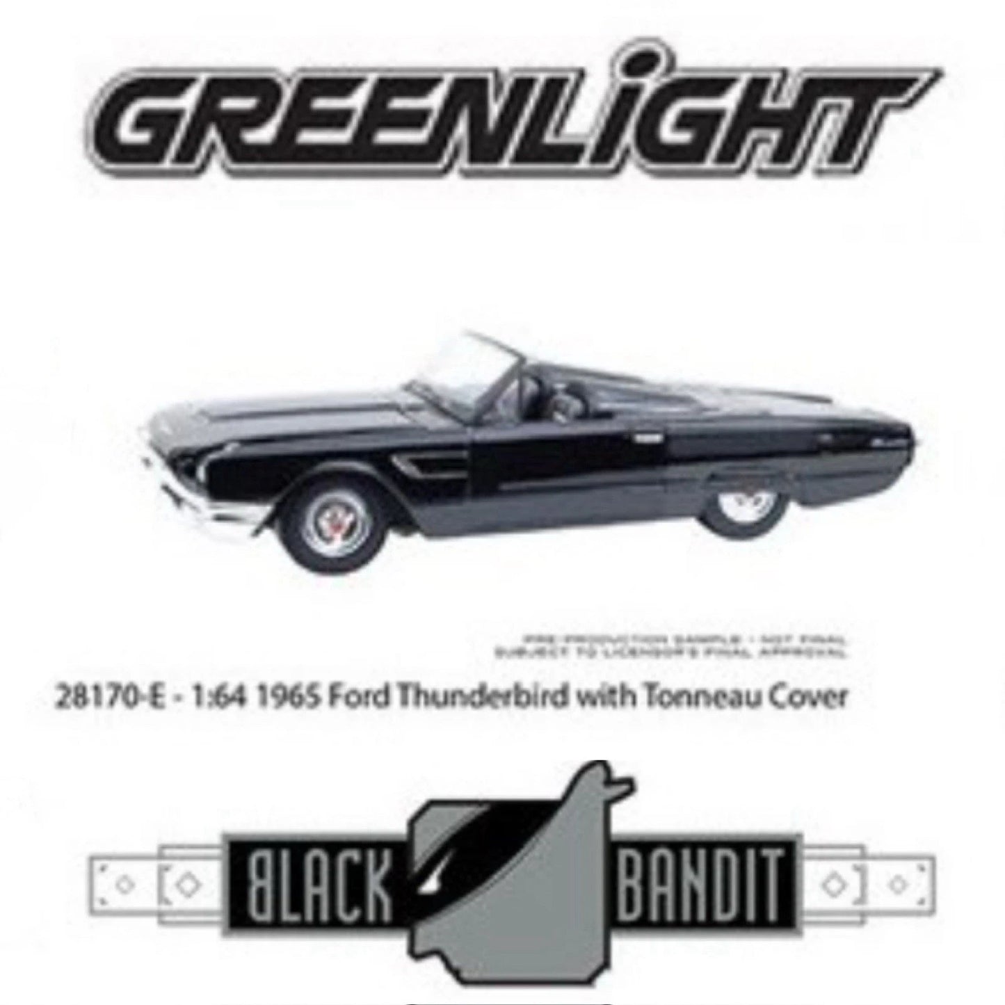 GREENLIGHT - 1965 Ford Thunderbird (Black Bandit Series 30) J45g