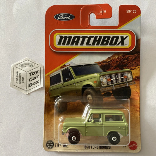 2025 MATCHBOX #59 - 1970 Ford Bronco (Green - Long Card) B64