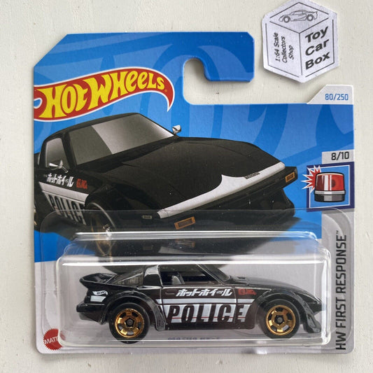 2024 HOT WHEELS #80 - Mazda RX-7 (‘Black’ Japan Police - Short Card) C00