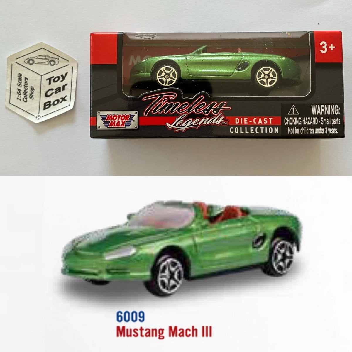 MOTORMAX - Ford Mustang Mach III (Green - 3” Series / 1:64* - Boxed) C03