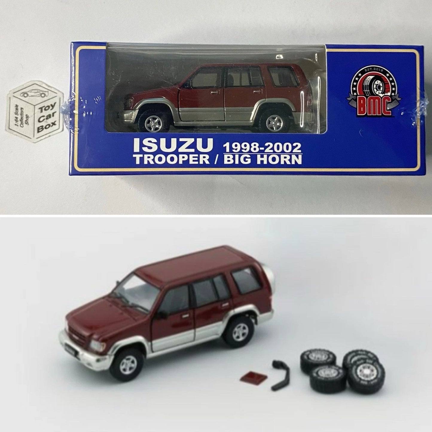 BM CREATIONS - Isuzu Trooper aka Holden Jackaroo (1:64 Scale - Red - RHD) Og