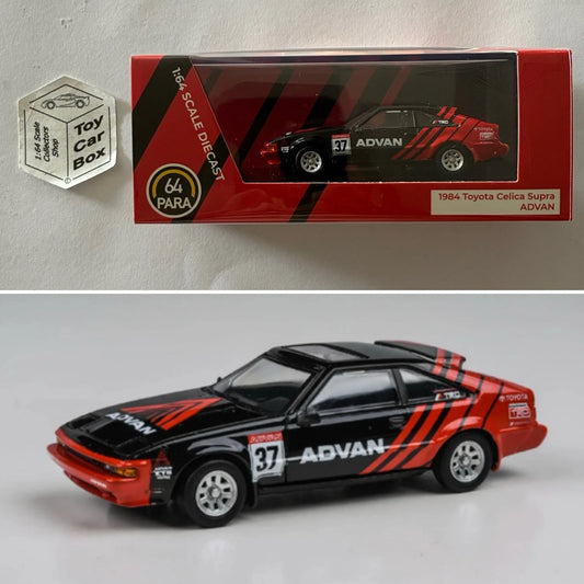 PARA64 - 1984 Toyota Celica Supra (Black / Red - Advan - 1/64 Scale) U99