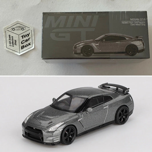 Mini GT #1028 - Nissan GT-R (Nismo R35 CRS Version - Grey 1/64 - Boxed) N50g