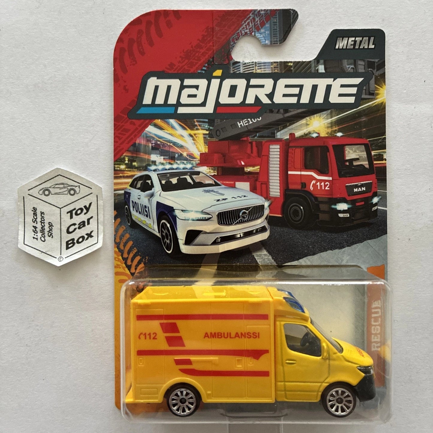 MAJORETTE Mercedes-Benz Sprinter (Ambulanssi / Ambulance - Finnish SOS) E76