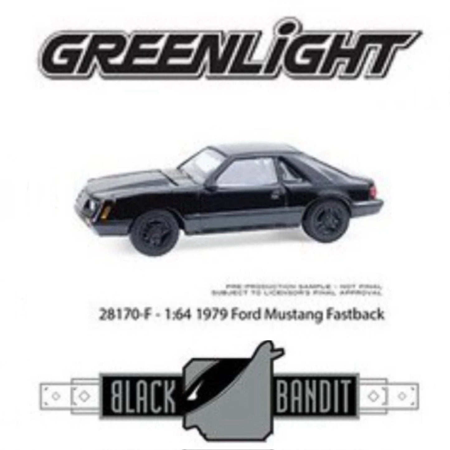 GREENLIGHT - 1979 Ford Mustang (Black Bandit Series 30) J45g