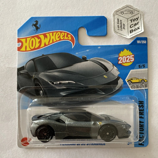 2025 HOT WHEELS #191 - Ferrari SF90 Stradale (Grey #5 Factory Fresh) C75