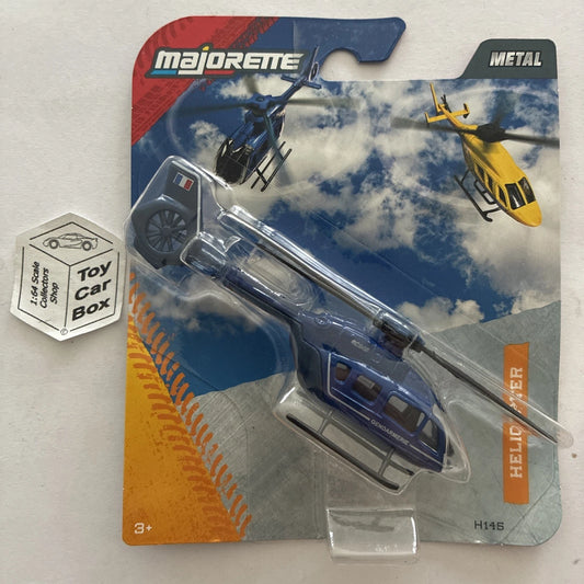 MAJORETTE Airbus H145 Helicopter (Police - French SOS -New, Card Not Flat) E64