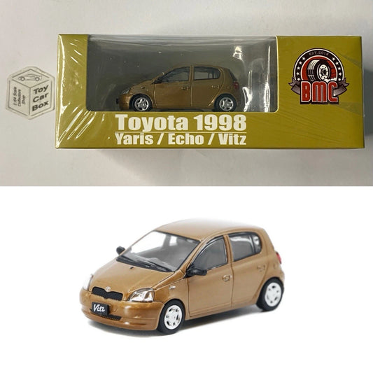 BM CREATIONS - 1998 Toyota Yaris / Echo / Vitz (1:64 Scale - Golden - RHD) Og