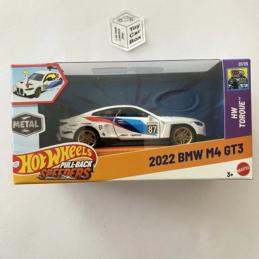 2025 HOT WHEELS 1:43* - 2022 BMW M4 GT3 (White - Pull-back Speeders) F30
