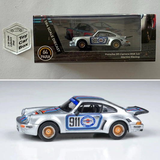 PARA64 - Porsche 911 Carrera RSR 3.0 (Silver - Martini Racing - 1/64 Scale) W33