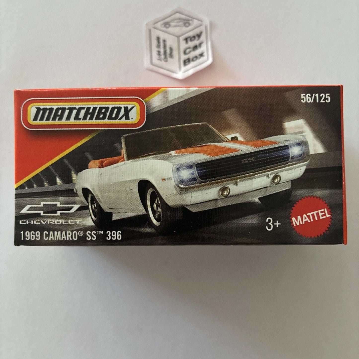 2026 MATCHBOX #56 - 1969 Chevy Camaro SS 396 Convertible (White -Power Grab) B46g