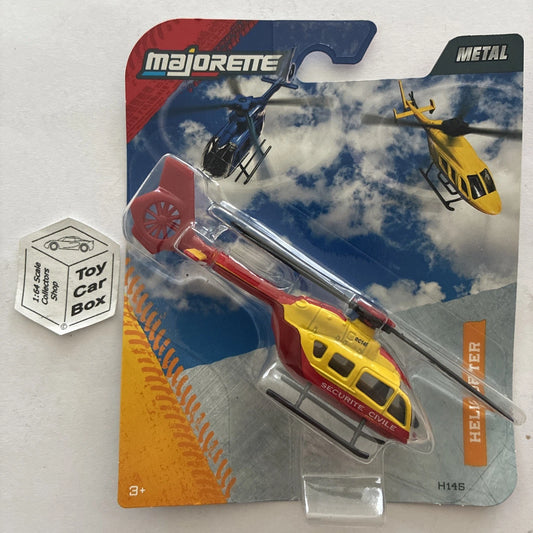 MAJORETTE Airbus H145 Helicopter (Security - French SOS -New, Card Not Flat) E64