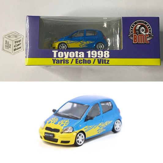 BM CREATIONS - 1998 Toyota Yaris / Echo / Vitz (1:64 Scale - Blue - LHD) Og
