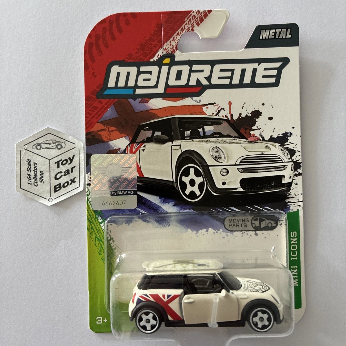 MAJORETTE Mini Cooper S - Circa 2001 (White - Premium Icons - Opening Doors) E53