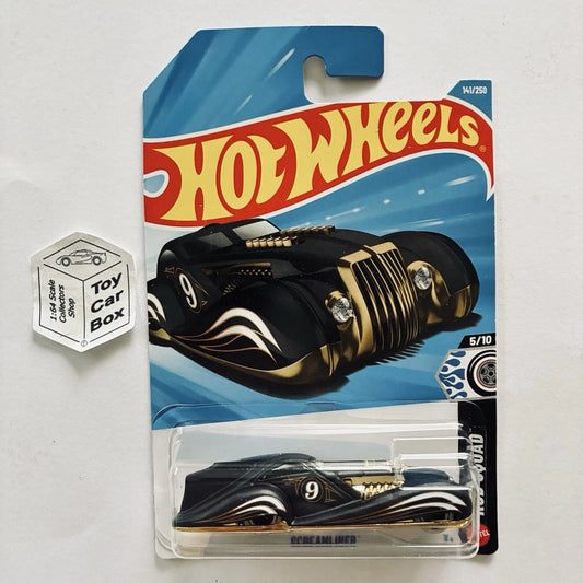 2026 HOT WHEELS #141 - Screamliner (Black #5 Rod Squad - Long Card) B64