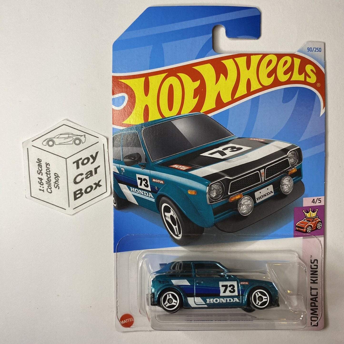 2024 HOT WHEELS #90 - ‘73 Honda Civic Custom (Green #4 Compact Kings - Long) B00