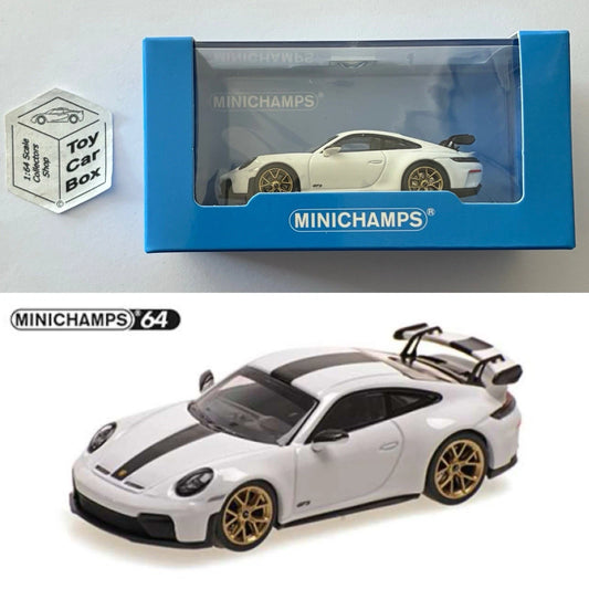MINICHAMPS 64 - Porsche 911 (992.2) GT3 (White - 1:64 - Display Box) T50g