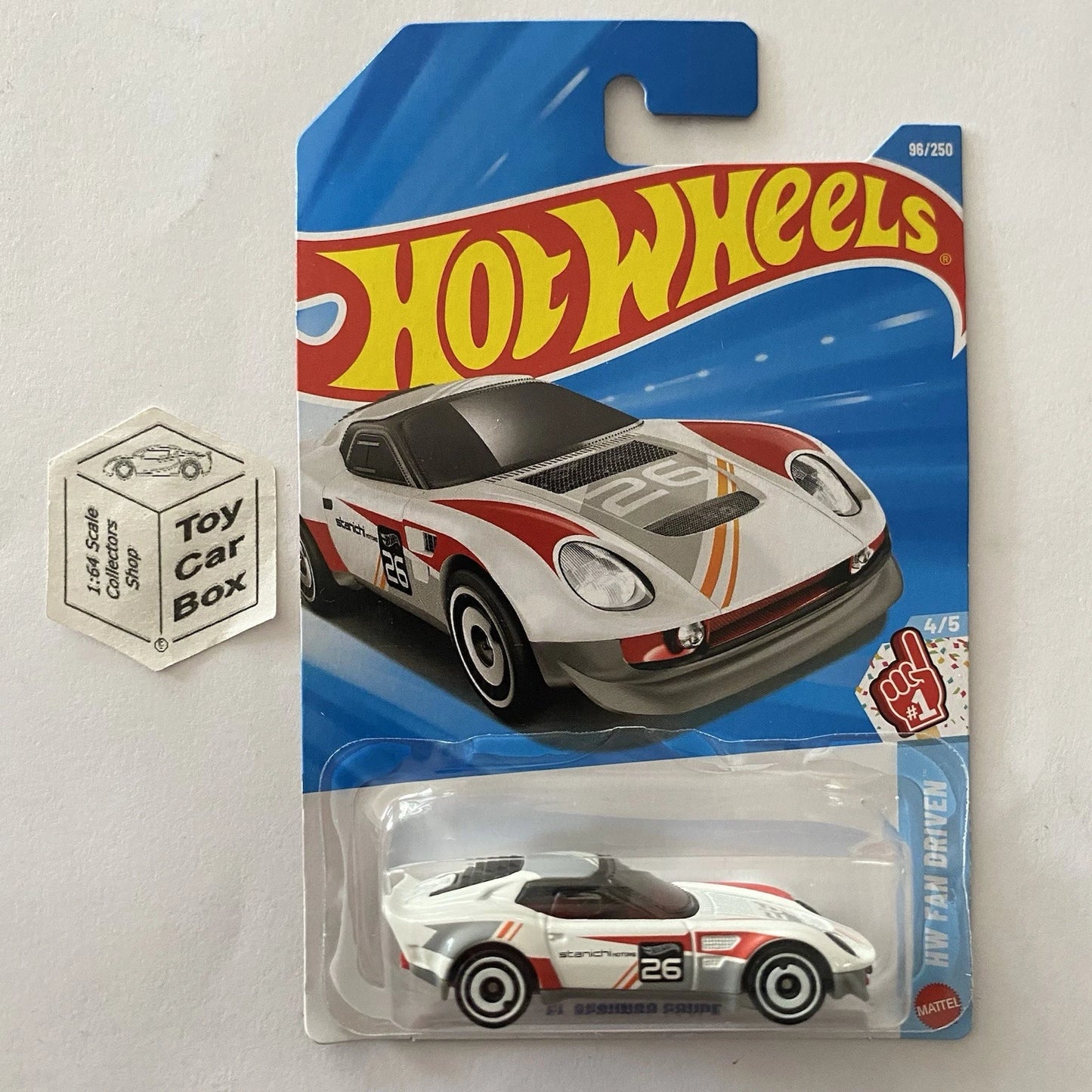 2026 HOT WHEELS #96 - El Segundo Coupe (White #4 Fan Driver - Long Card) B64