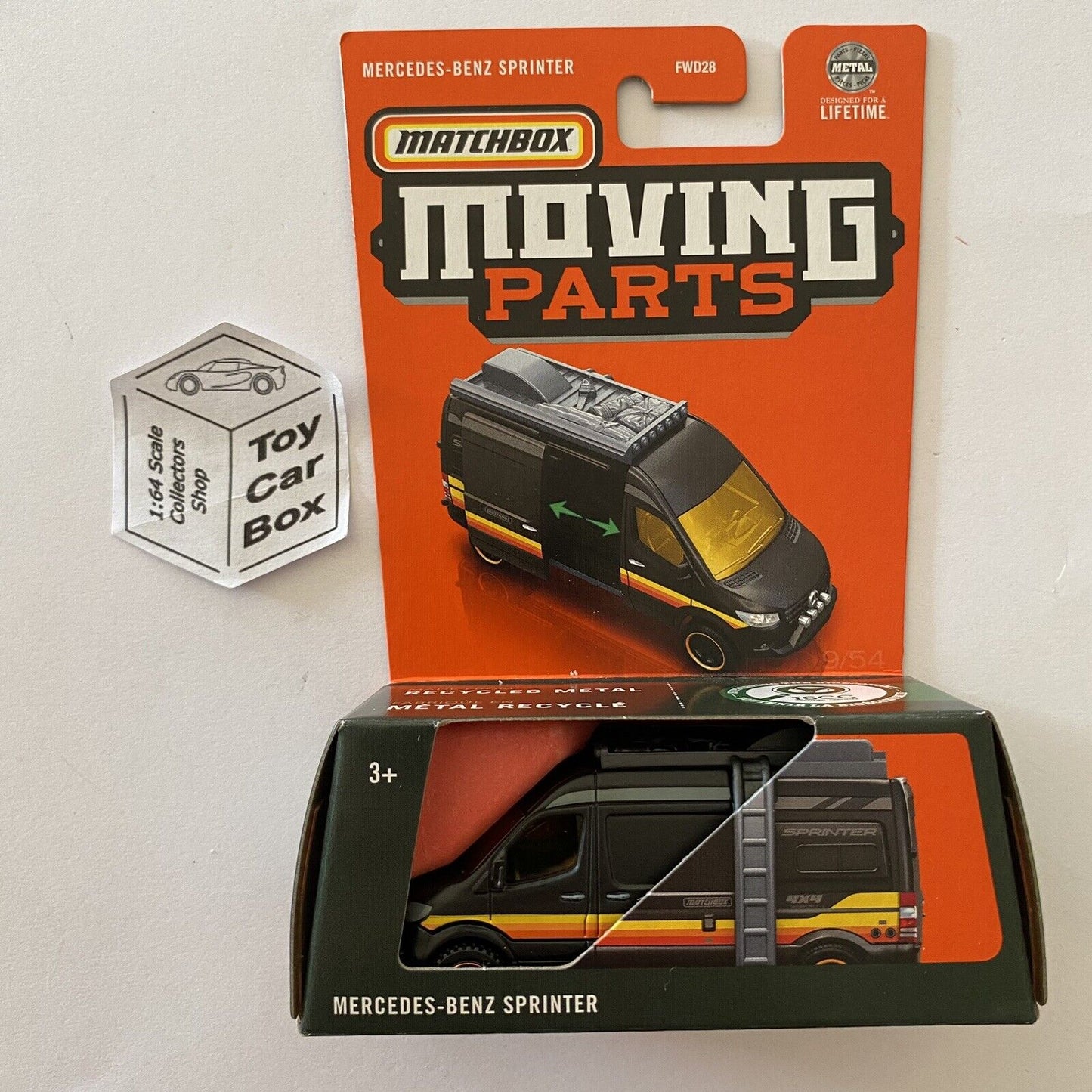 2024 MATCHBOX Moving Parts - Mercedes-Benz Sprinter (Black #9 -Opening Side) D80