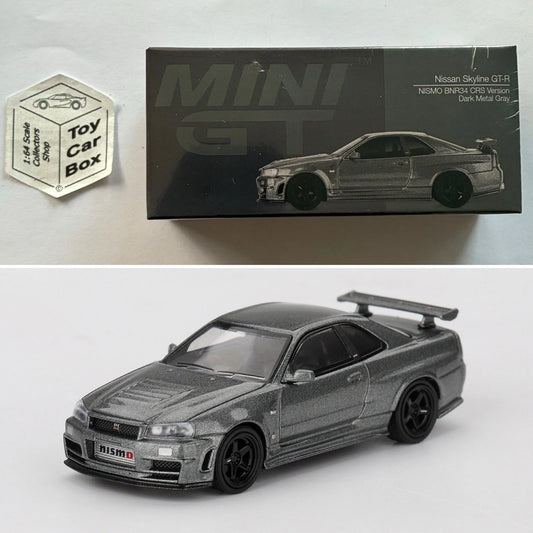 Mini GT #1160 - Nissan Skyline GT-R (Nismo BNR34 CRS Version - 1/64 - Grey) N50g