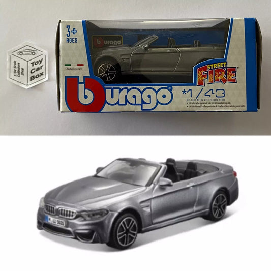 BBURAGO 1/43 - BMW M4 Cabriolet (Grey - Street Fire - Boxed) E04g