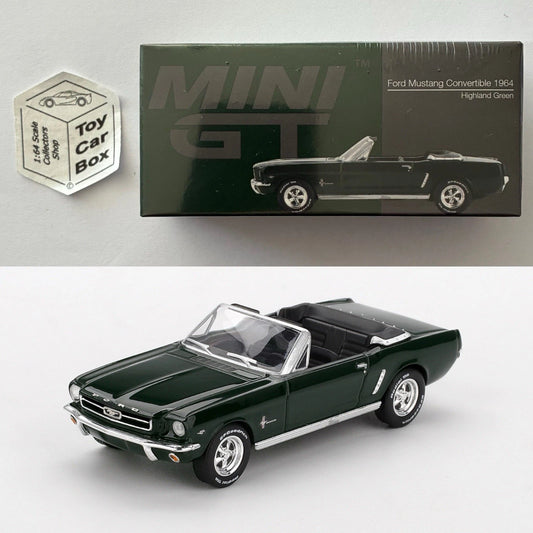 Mini GT #1166 - 1964 Ford Mustang Conbertible (Highland Green - 1/64) O26g