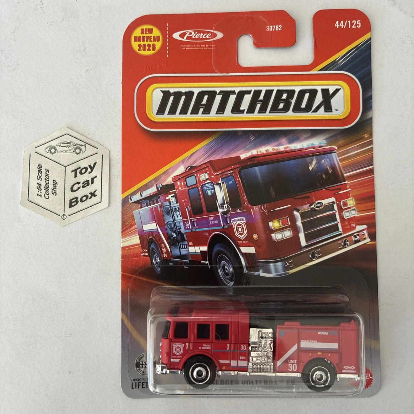 2026 MATCHBOX #44 - Pierce Volterra EV (Red - Long Card) B00