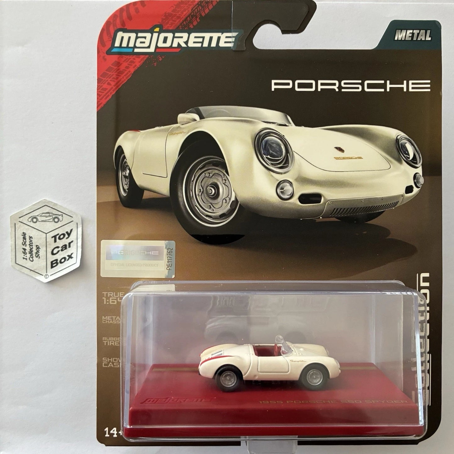 MAJORETTE - 1955 Porsche 550 Spyder (Collection - True 1:64 - Off White) J38
