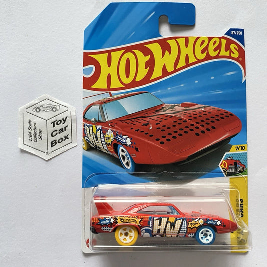 2025 HOT WHEELS #87 - ‘70 Plymouth Superbird (Red #7 Art Cars - Long Card) A44