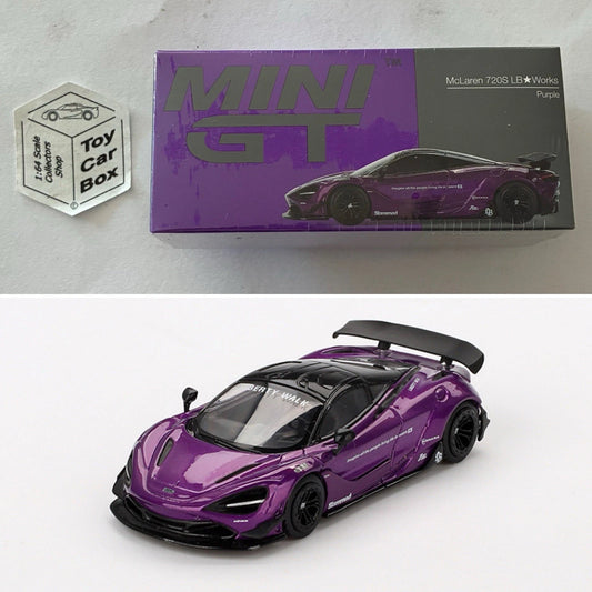 Mini GT #841 - McLaren 720S LB Works (Purple - 1/64 Scale - Boxed) N50g